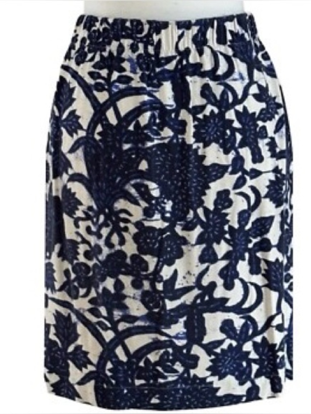 LOFT Floral Jersey Knit Pull On Skirt Size Small